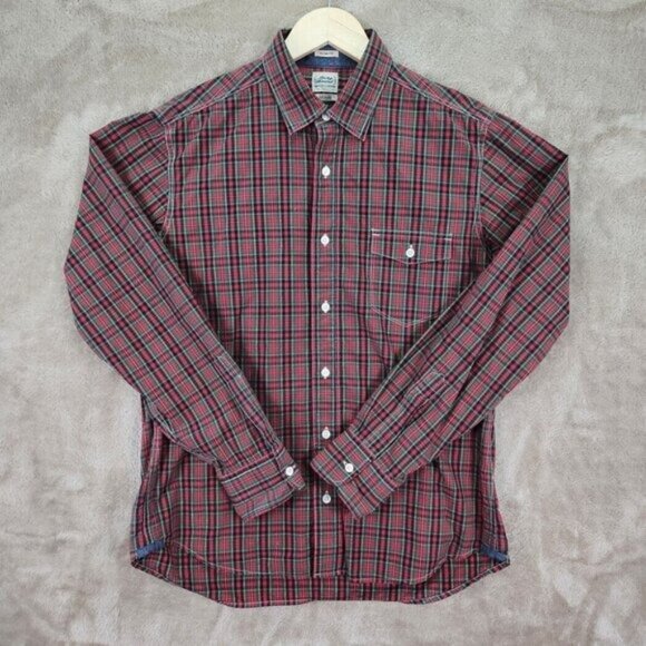 Lucky Brand Plaid Shirt Button-Down Slim Fit Long Sleeve Pocket Men's Size M - Picture 1 of 10